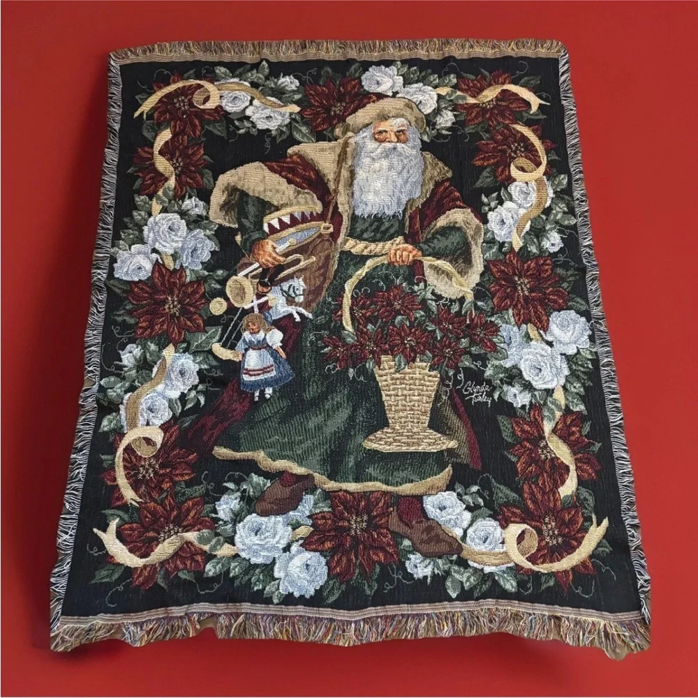 Festive Santa Holiday Throw